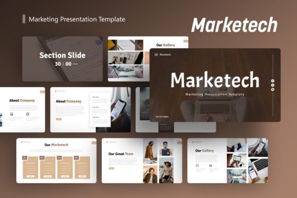 Evaluating the Marketech Marketing Presentation Template for Professional Use