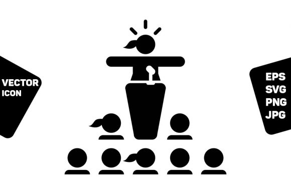 Leadership Icon Vector Person Speaking: A Visual Asset Guide